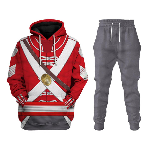 HB 33rd Foot (1st Yorkshire West Riding) Sergeant- Centre Company (1812-1815) Uniform All Over Print Hoodie Sweatshirt T-Shirt Tracksuit CSHBC032