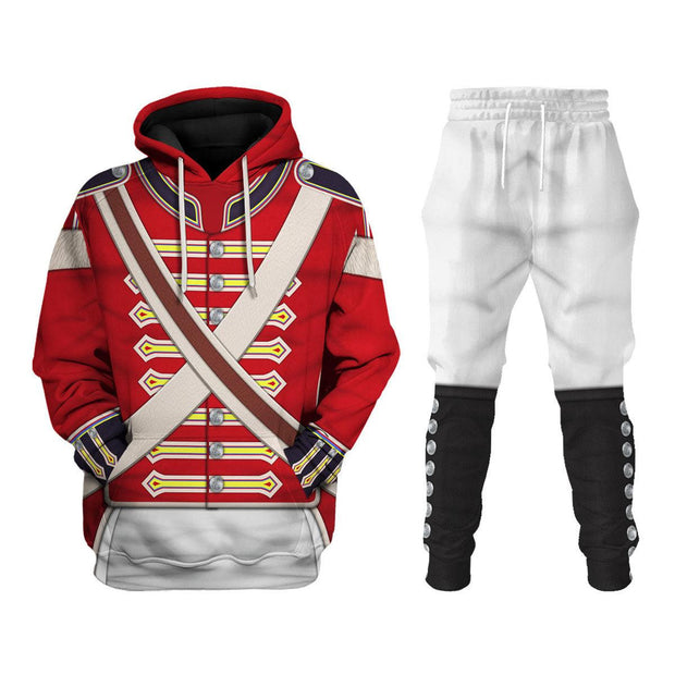 HB 23rd Foot (Royal Welch Fuzileers ) Private – Grenadier Company (1802-1812) Uniform All Over Print Hoodie Sweatshirt T-Shirt Tracksuit CSHBC035