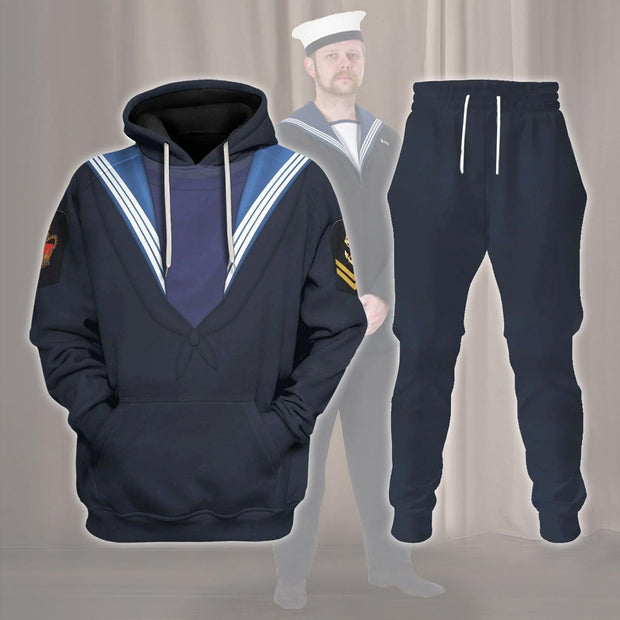 HB WWII Royal Navy - Ratings Costume Hoodie Sweatshirt T-Shirt Tracksuit CSHBC110