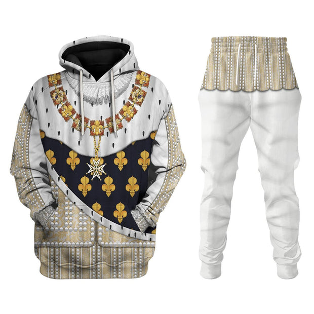 RF Louis XIII roi de France Costume All Over Print Hoodie Sweatshirt T-Shirt Tracksuit CSRFC018