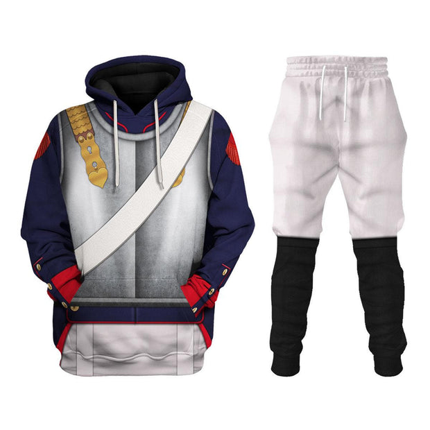 HF Napoleonic French Heavy Cavalry-Curassier (1812-1815) Uniform All Over Print Hoodie Sweatshirt T-Shirt Tracksuit CSHFC005