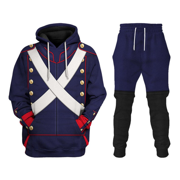HF French Line Foot Artillery-1812-1815 Uniform All Over Print Hoodie Sweatshirt T-Shirt Tracksuit CSHFC009