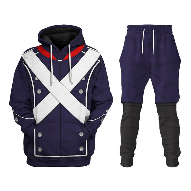 HF French Light Infantry-1812-1815 Uniform All Over Print Hoodie Sweatshirt T-Shirt Tracksuit CSHFC011