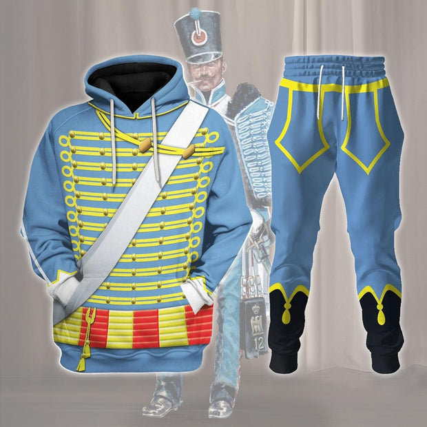 HF Napoleonic of the French Hussars Costume Hoodie Sweatshirt T-Shirt Tracksuit CSHFC025
