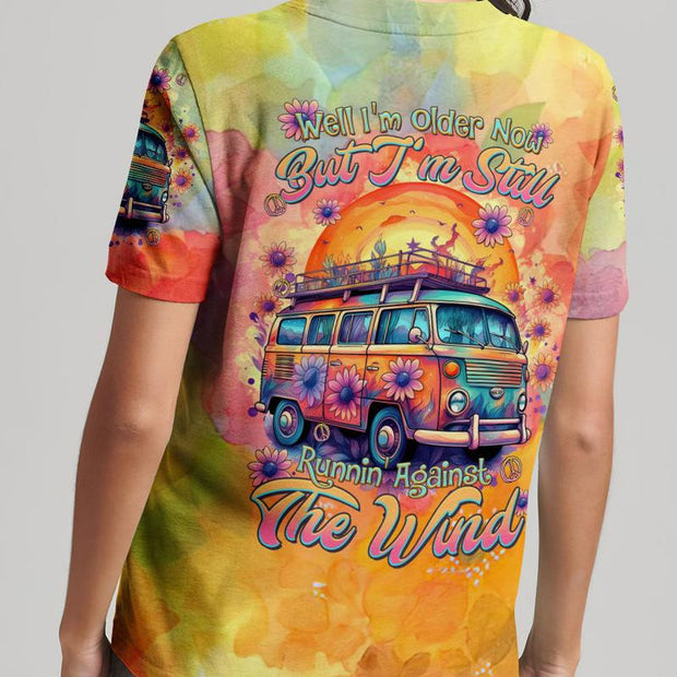 Hippie Vintage Hippie Van Tie-Dye - Retro Boho Festival - Tshirt, V-Neck Tshirt