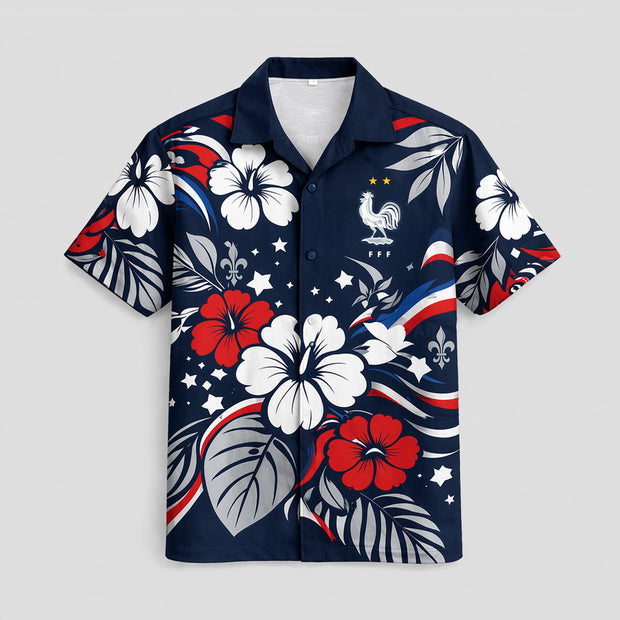 France World Cup 2026 Floral - Hawaiian Shirt - Gift For Football Lovers, Sports Fans, Sports Lovers, World Cup