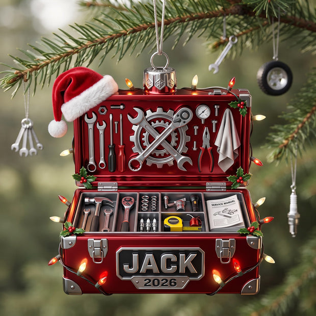 Mechanical Box Custom Name Christmas Gift For Mechanic - Personalized Acrylic Ornament HH02