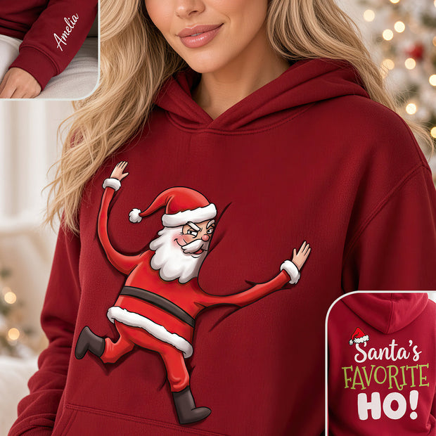 Santa's Favorite Custom Name Christmas Gifts For Her - Personalized All Over Shirt HH02