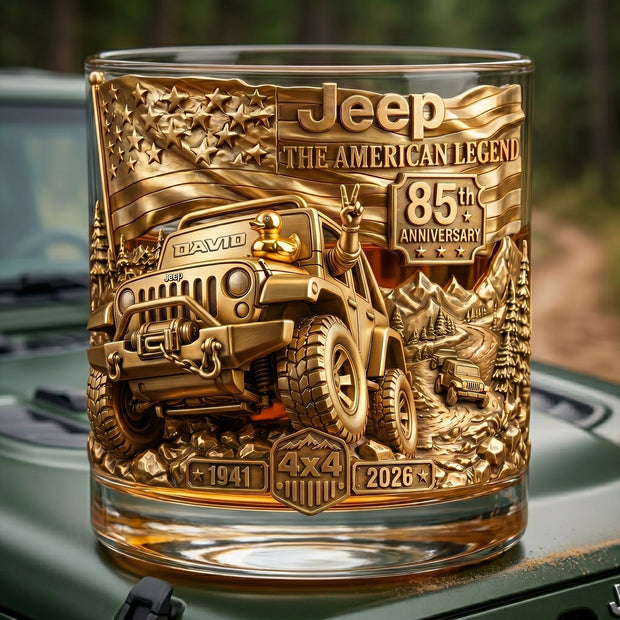 Anniversary Off-Road - Personalized Whiskey Glass - Gift for Off-Road Lovers