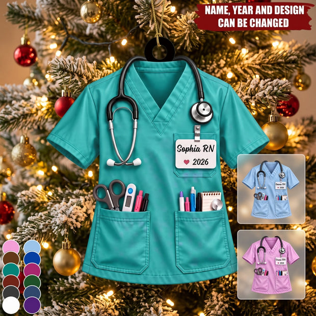 Personalized Nurse Ornament Gift For Nurse RN Healthcare Worker - Personalized Acrylic Ornament