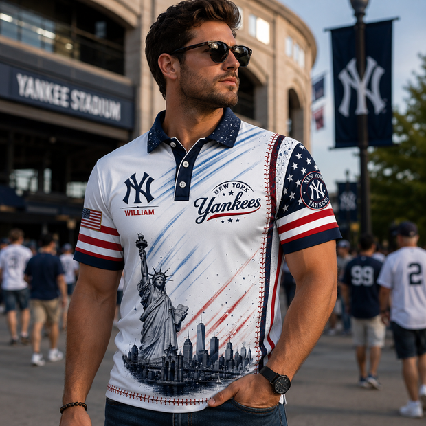 American Baseball Legacy - Personalized Men Polo - Gift For Baseball Fans