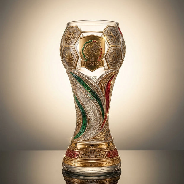 Mexico Soccer National Team - Personalized Trophy Beer Glass - Personalized Gifts For Football Lovers, Sports Fans, Sports Lovers, World Cup