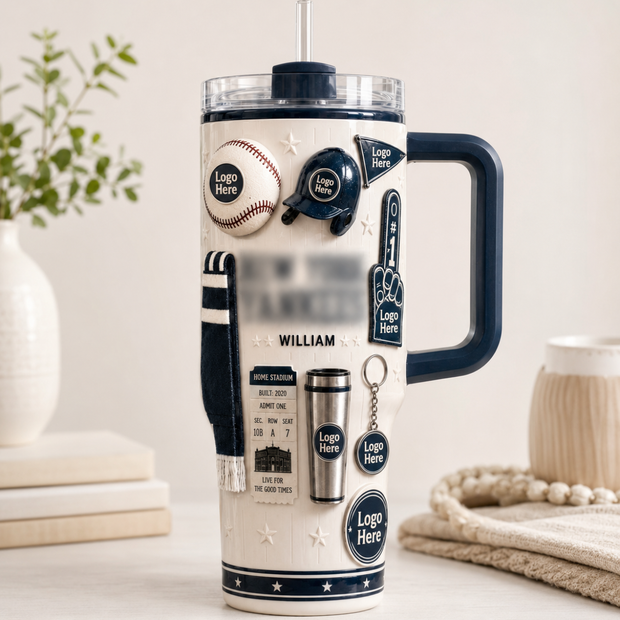 Baseball Fan Forever - Personalized Tumbler - Gift For Baseball Fans
