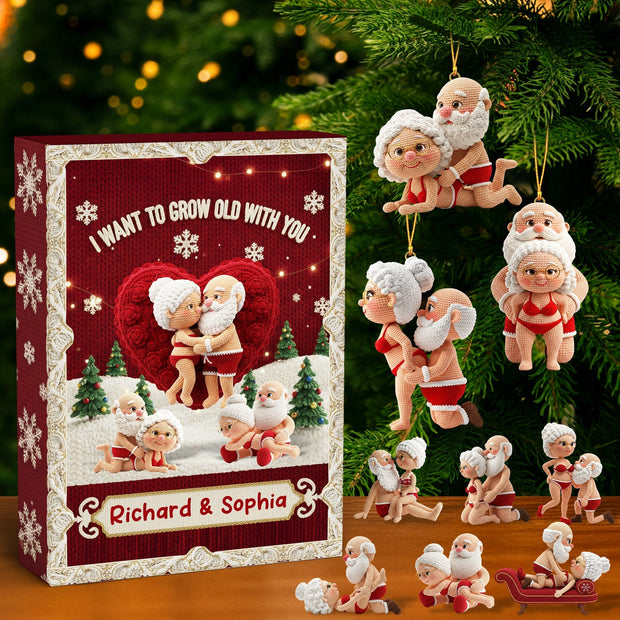 Funny I Want To Grow Old With You Christmas Gifts For Couple - Personalized Box Advent Calendar