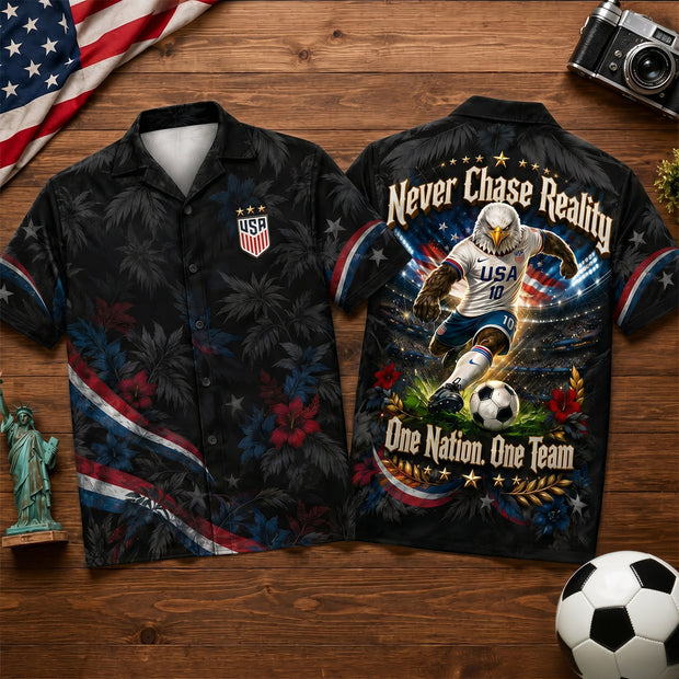 Proud American - Personalized Hawaiian Shirt-Gift For Football Lovers, Sports Fans, Sports Lovers, World Cup