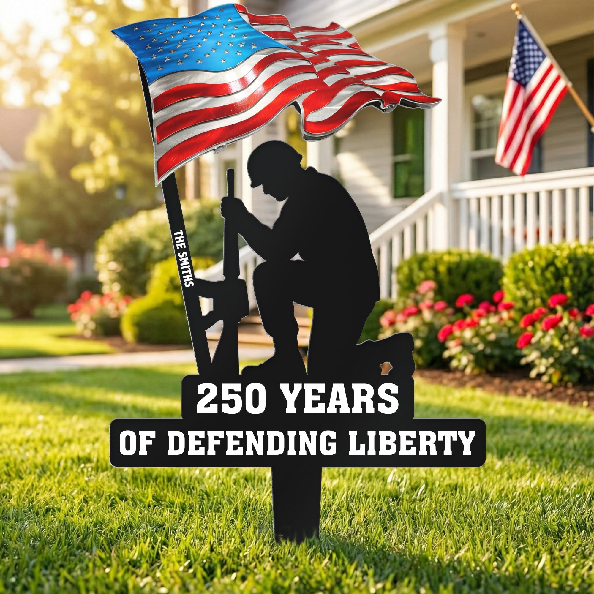 250 Years Of Defending Liberty Personalized Metal Garden Stake_1