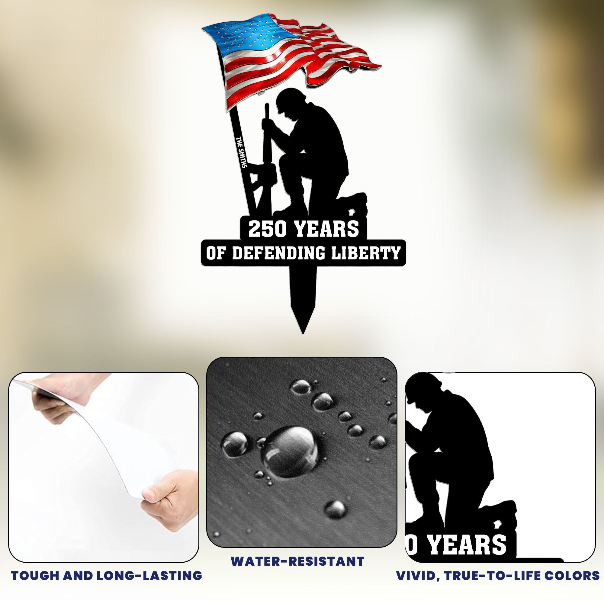 250 Years Of Defending Liberty Personalized Metal Garden Stake_6