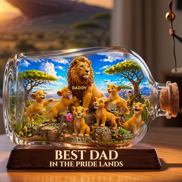 Best Dad In Pride Land Acrylic Plaque - Personalized Acrylic Plaque - Gift for Father's Day