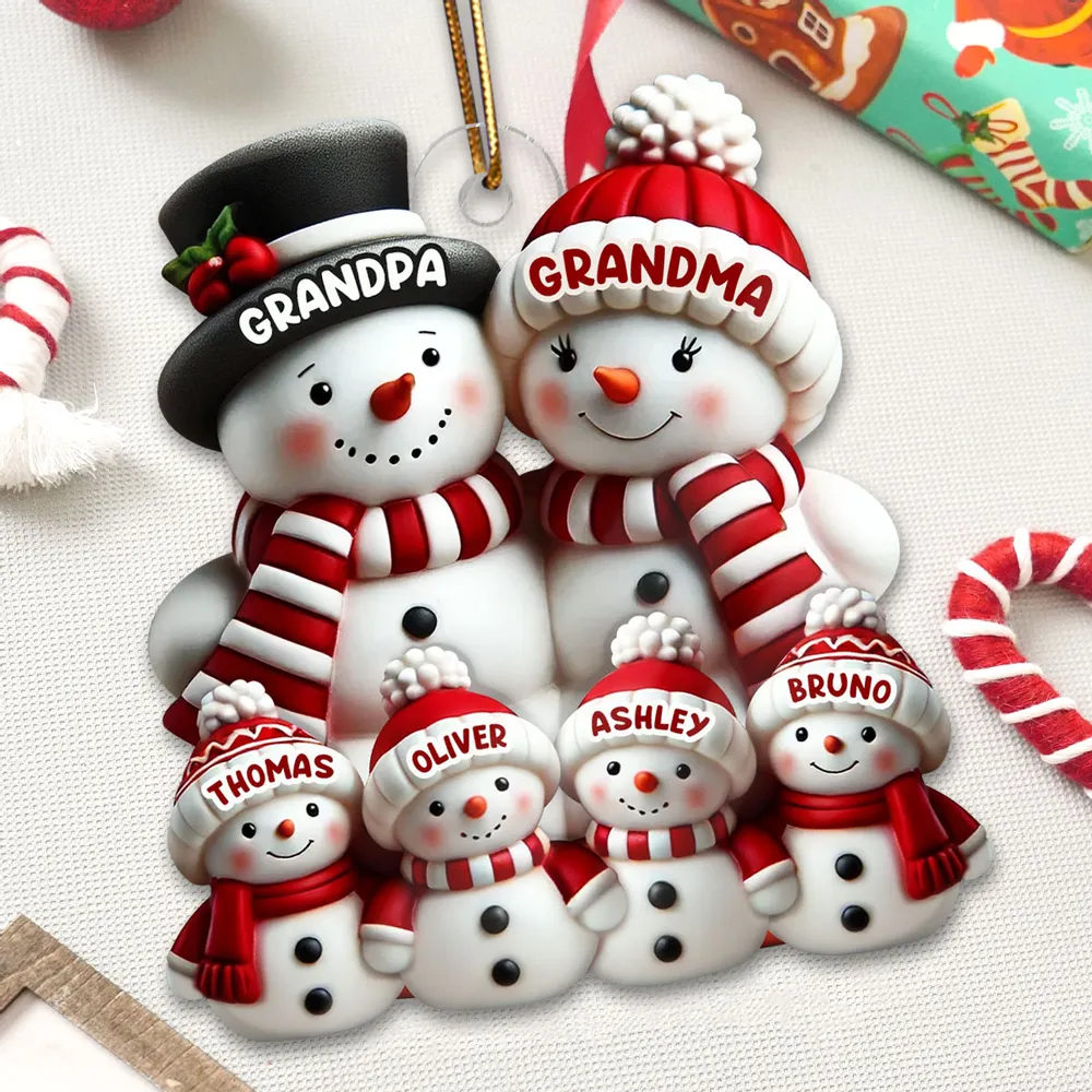 3DEffectCuteSnowmanFamily5