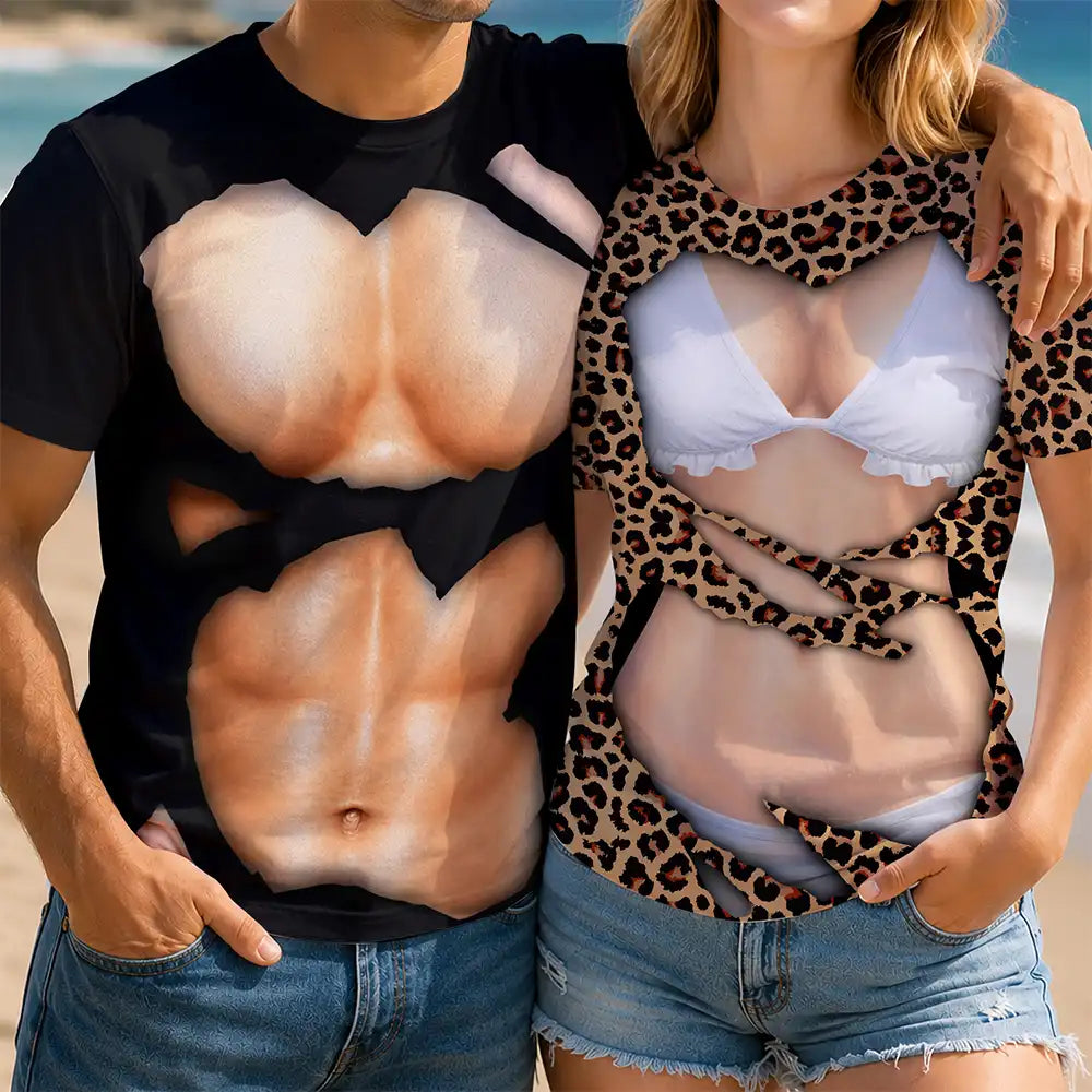 3DFunnyBikiniBodyMuscleSixPacks PersonalizedFullPrintTShirt PT2153 CLA3629 MKDEF