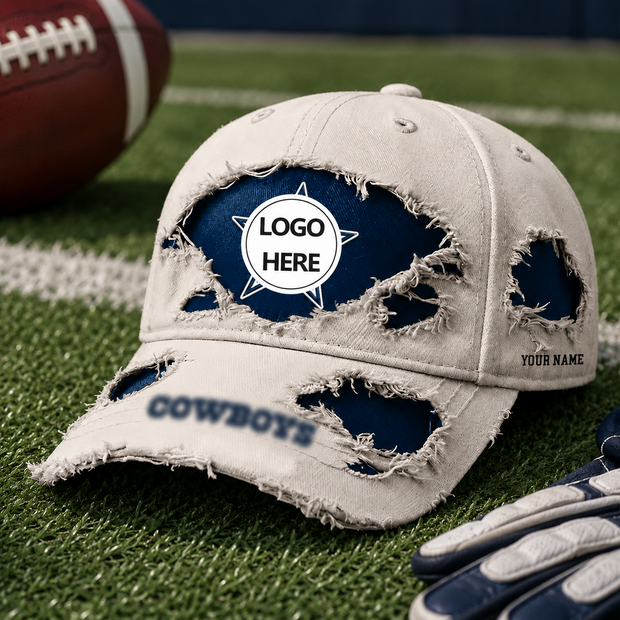 Vintage Game Day Distressed Hat - Personalized Classic Cap - Gift For American Football Fans, Sports Lovers