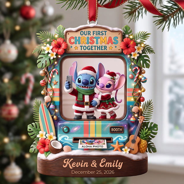 Our First Christmas Together - Personalized Acrylic Ornament - Chrismas Gift For Couple
