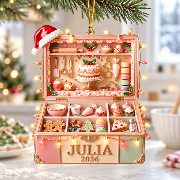 Santa's Favorite Baker Custom Name Christmas Gifts For Baking Lovers, Her - Personalized Acrylic Ornament