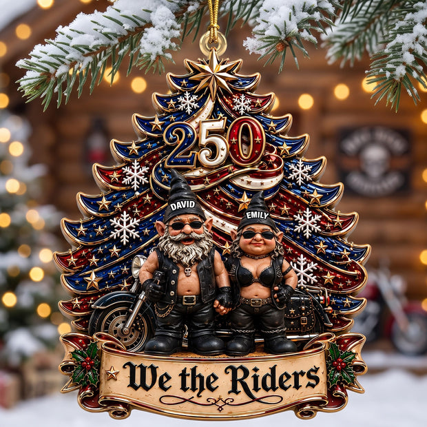 Motorcycle Couple We The Riders Christmas Decor Gift For Couple - Personalized Acrylic Ornament