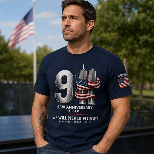 We Will Never Forget - Personlazied Shirt - Patriotic Gift for Americans