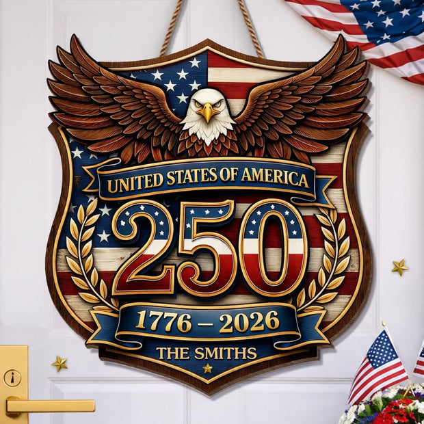 Family Holds Us Together - Personalized Wood Sign - 250th Anniversary Gift
