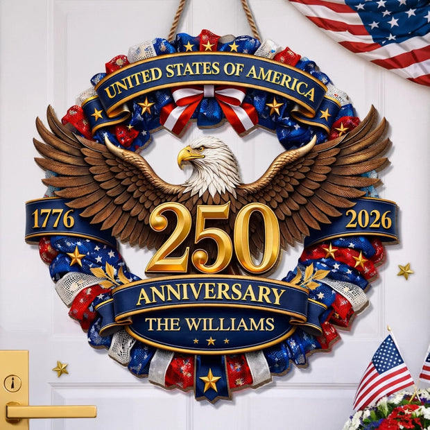 Strength Forged Through Time - Personalized Wood Sign - 250th Anniversary Gift