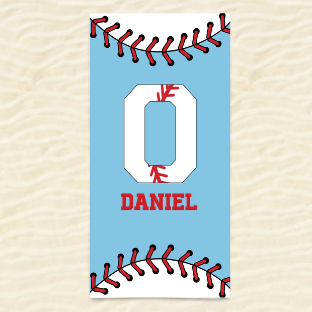 Baseball Player - Personalized Beach Towel - Gift For Baseball Fans
