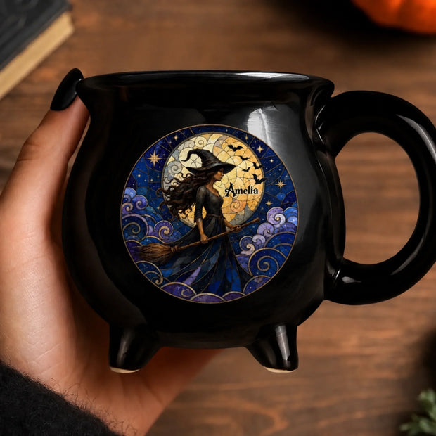 Enchanted Witch - Personalized Caulderon Mug - Halloween Gifts For Witch Lovers