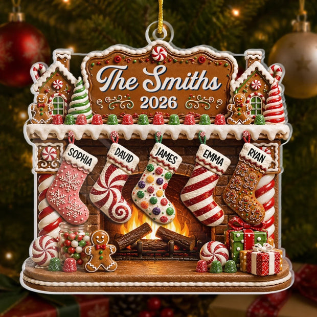 Christmas Feels Like Home - Personalized Acrylic Ornament - Chrismas Gift For Family