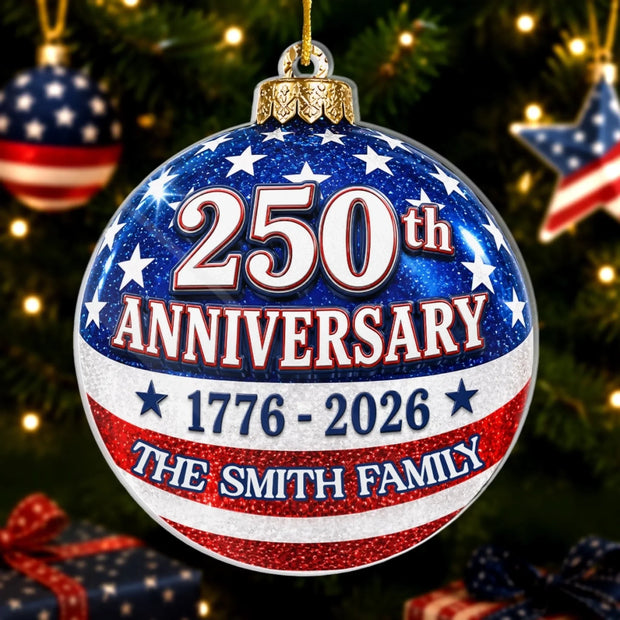 United In Love And Liberty - Personalized Acrylic Ornament - Chrismas Gift For Family