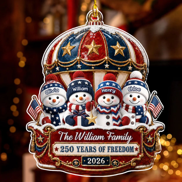 Christmas Grows Here- Personalized Acrylic Ornament - Gift For Family