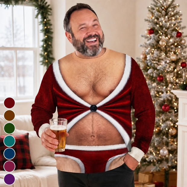Hanging On By A Thread - Personalized Ugly Sweatshirt - Gift For Him
