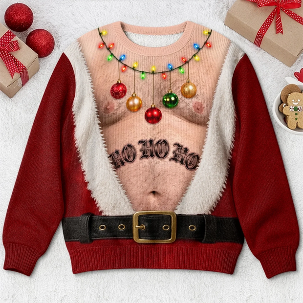 Santa Approved Trouble Maker Custom Funny Christmas Gifts For Him - Personalized Ugly Sweater
