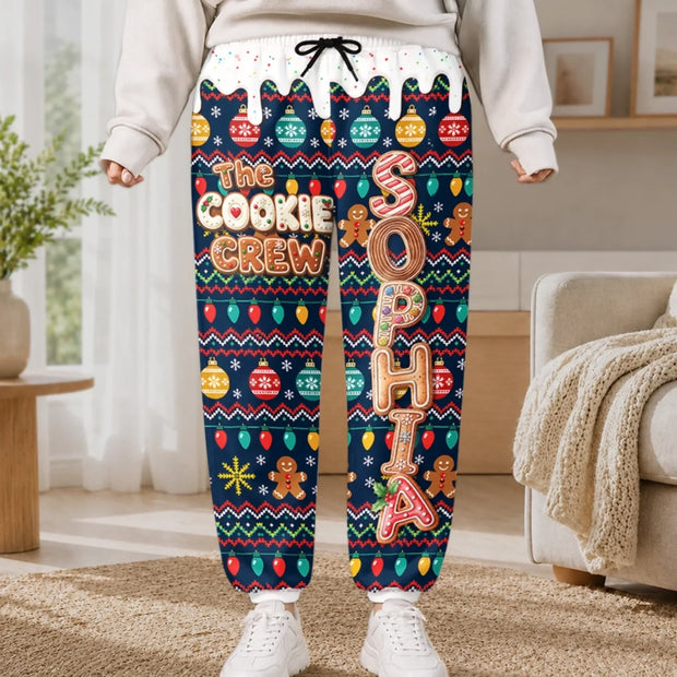 Merry Cookie Season Custom Letter Christmas Gifts For Her - Personalized Sweatpants