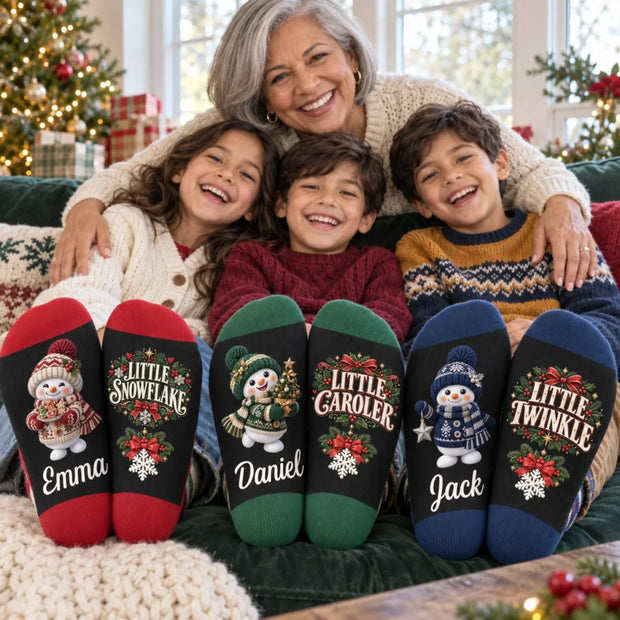 A Tiny Winter Wonder - Personalized Crew Socks - Gift For Family