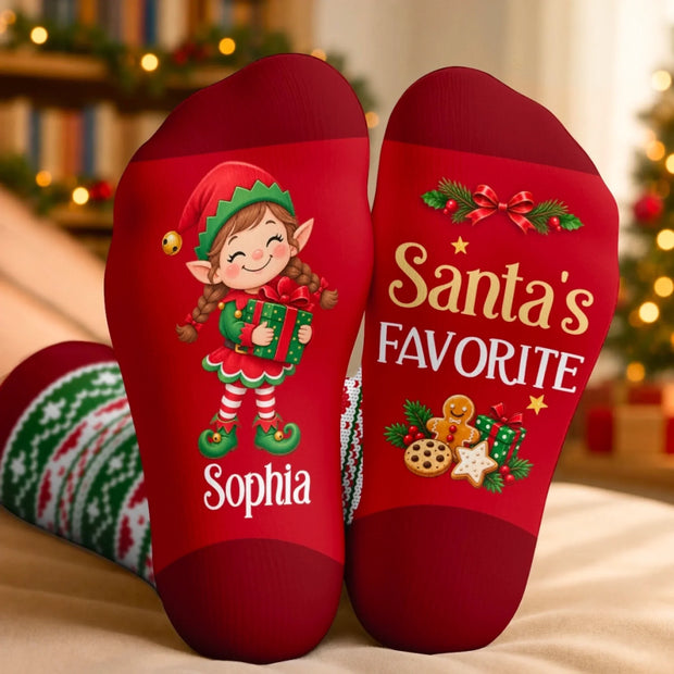 Bringing Joy Everywhere - Personalized Crew Socks - Gift For Family