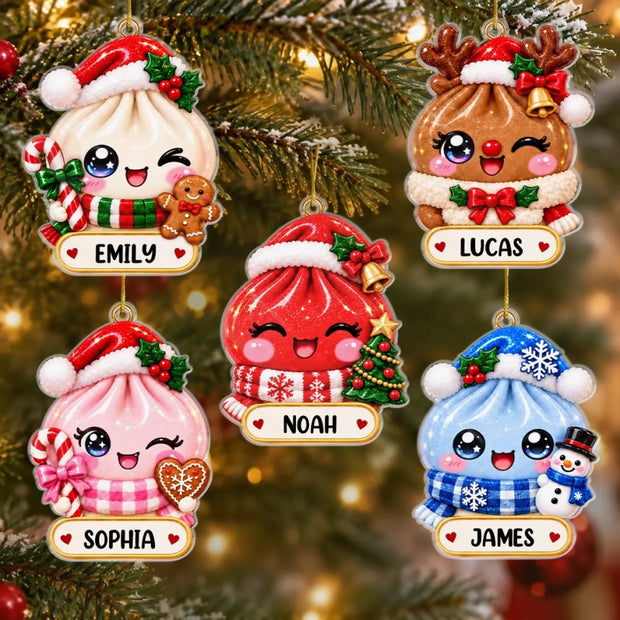 Sweet Dumpling Christmas Joy Custom Name Christmas Gifts For Kids - Personalized Acrylic Ornament