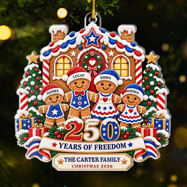 Freedome For Years - Personalized Acrylic Ornament – Christmas Gift For Family
