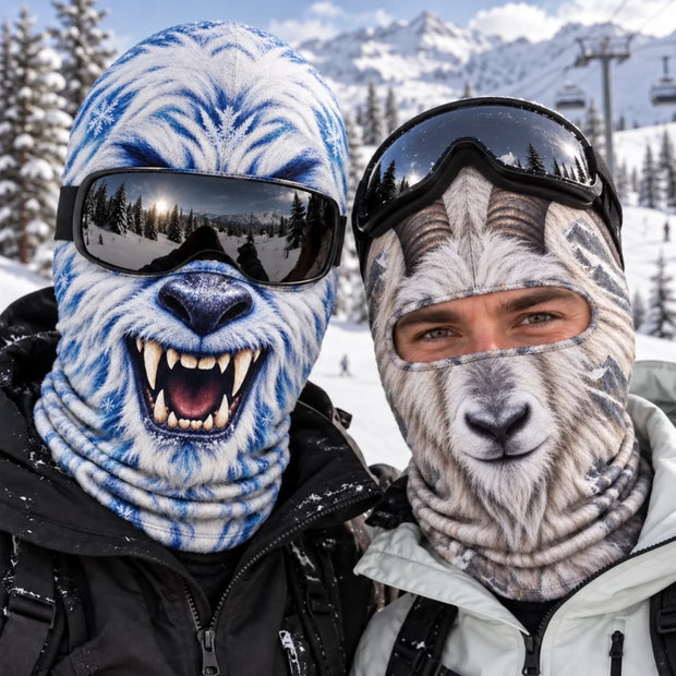 Custom Funny Fierce Animal Costume Headwear Gifts For Ski Lovers - Personalized Balaclava Face Mask