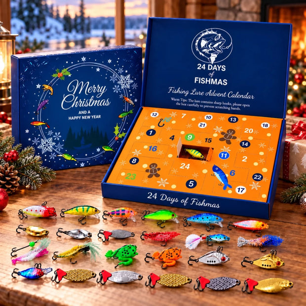 24 Days of Fishmas Christmas Gift For Fishing Lovers - Personalized Advent Calendar HH02