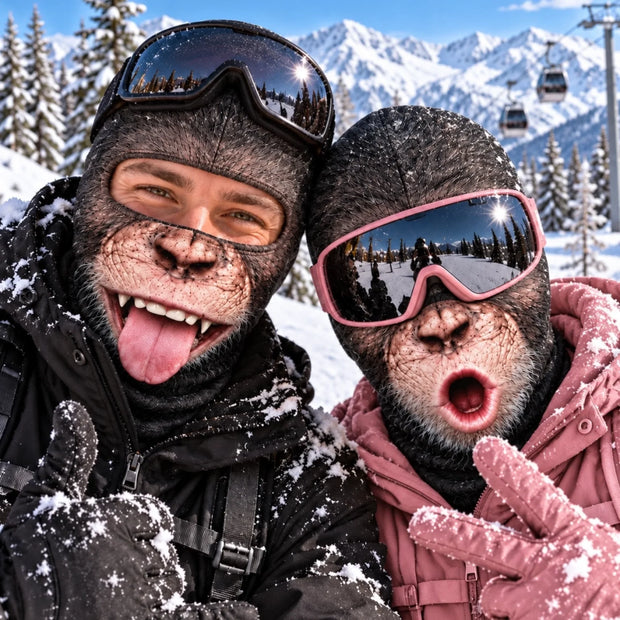Funny Monkey Skiing Costume Headwear - Personalized Balaclava Face Mask
