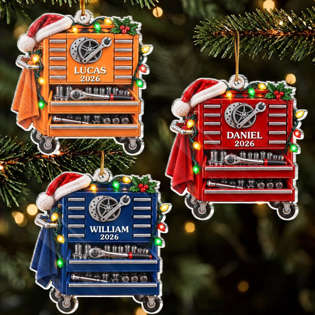 Mechanic- Personalized ACrylic Ornament - Gift For Him