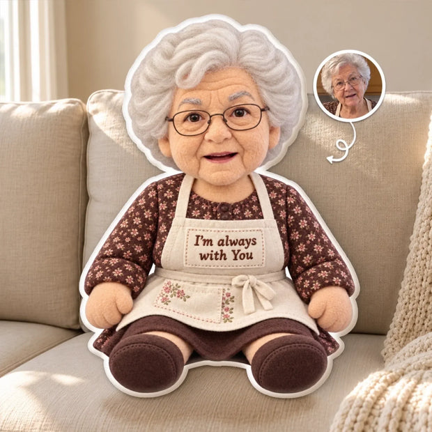 Custom Photo Grandma I'm Always With You Gifts For Family - Personalized Shaped Pillow