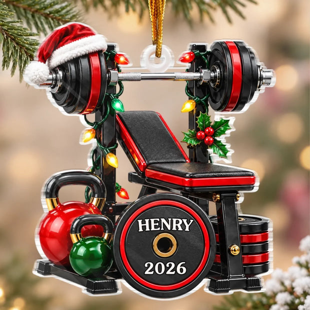 Fitness Lovers- Personalized Acrylic Ornament - Gift For Family