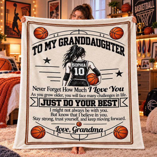 Basketball Gifts - Personalized Blanket - Gift For Her